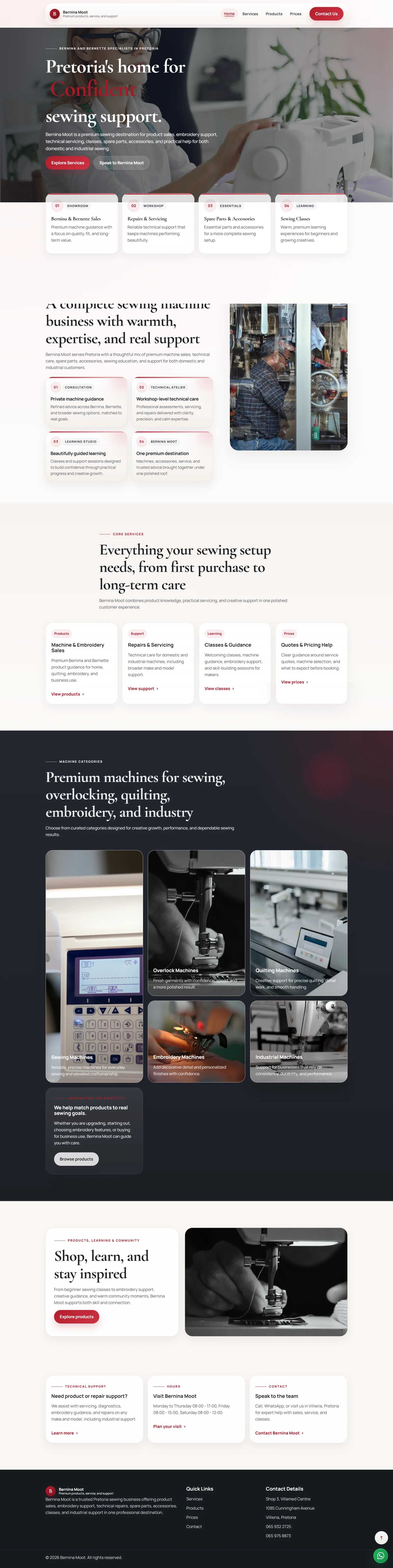 Bernina Moot website screenshot